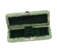 SUPVOX 3pcs Green Silk Oboe Reed Box Breathable Wooden Reed Holder Case Storage and Carrying