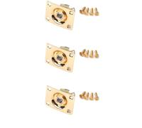 SUPVOX 3pcs Guitar Jack Plate Socket Jack Socket Plate Plug for Electric Bass