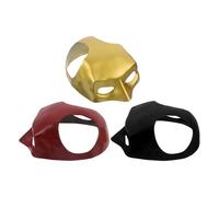 SUPVOX 3PCS Half Face Cat Masks for Small Pets, Masquerade Costume Mask Set in Black, Red, and Gold for Holiday Dress Up and Celebration Party Accessories