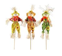 SUPVOX 3pcs Halloween Scarecrow Mini Scarecrow Decoration Halloween Decorations for Garden, Home, Yard, Porch, Thanksgiving Decor