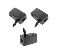 SUPVOX 3pcs Headless Electric Bass String Lock Nut for Guitar Bridge Saddle Mounts Stable Intonation Retainer Brass Guitar Parts for Professional Repair and Replacement