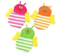 SUPVOX 3pcs Kids Bath Gloves Set for Showering and Exfoliating, Skin-Friendly Polyester and Cotton Material, Cartoon Animal Design for Gentle Massage and Foam Creation, Bathing Supplies