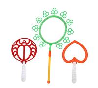 SUPVOX 3PCS Large Bubble Wands Set for Boys and Girls Big Bubble Makers Plastic Tray for Outdoor Fun and Summer Parties