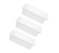 SUPVOX 3pcs Large White Planter Pots with Tray Thickened Plastic Flower Pots for Indoor Outdoor Vegetable and Fruit Planting Easy to Clean 43x19x15cm