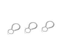 SUPVOX 3pcs Metal Double Row Chain Pet Collar Silver for Dogs for Training and Walking Stylish Reflective Design
