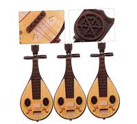 SUPVOX 3Pcs Mini Chinese Style Pipa Miniature Musical Instrument Models Lightweight Doll Accessories for Mini House Decoration
