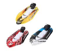 SUPVOX 3pcs Mini Inflatable Paddle Boat Set Funny Bathing Clockwork for Boy Girl Red Yellow Water Play Accessories Safe Engaging Bath Fun