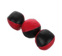 SUPVOX 3pcs Mini Juggling Balls for Beginners Soft Toss and Catch Circus Balls Black and Red Easy Grip for Boys Adults Indoor Play and Skill Development