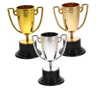 SUPVOX 3pcs Mini Party Award Trophies Gold Silver Cups for Sports Competitions and Game Prizes Portable Childrens Victory Decorations