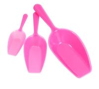SUPVOX 3pcs Mini Plastic Scoops for Bead Sorting and Multifunctional Design Suitable for Jewelry Making and DIY Projects with Pink Colour