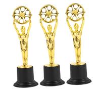 SUPVOX 3pcs Mini Trophy Plastic Team Building Awards for Competitions First Place Recognition Medals for School Parties Classroom Ceremonies and Employee Motivation Gifts