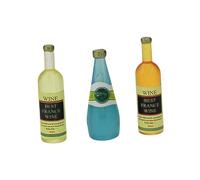 SUPVOX 3Pcs Mini Wine Bottles Set Miniature House Accessories Scene Decor for Dollhouse Kitchen and Exterior Model Display
