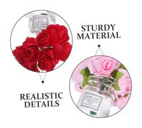 SUPVOX 3pcs Miniature Dollhouse Vase Nordic Style Rose Flower Micro Landscape Decoration for Dollhouse Scene Desktop Ornaments Gift Collectible