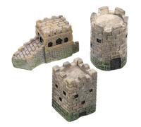 SUPVOX 3pcs Miniature Landscape Model European Castle Decorations Table Resin Castle Figurine Sculpture Ornament for Display