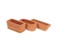 SUPVOX 3pcs Miniature Terracotta Clay Plant Pots for Cacti and Small Plants | Brown Rustic Finish, Versatile Use for Special Events and Creative Crafts, Cute Mini Design for Miniature Garden Landscapes