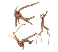 SUPVOX 3Pcs Natural Driftwood Aquarium Decorations Fish Tank Ornaments for Reptiles Safe Compact Design for Freshwater Saltwater Aquariums
