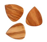 SUPVOX 3pcs Olive Wood Wooden Ukulele Picks Plectrums Guitar Accessories Set for Acoustic and Electric Guitar Players