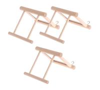 SUPVOX 3pcs Parrot Cage Mirror for Birdcage Stand Wooden Bird Mirror Platform Perch Parakeet Interactive Toy for Birds