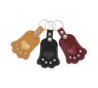 SUPVOX 3pcs Paw Shaped Pet Hair Keepsake Keychains Dog Hair Storage Keyring Compact Memorial Gift for in Black Wine Red Yellow