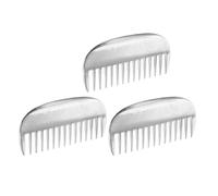 SUPVOX 3pcs Pet Grooming Comb Ergonomic Metal Brush for Cats Detangler and Dematting Tools for Long and Short Hair Comfortable Grip Smooth Finish No Static