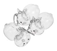 SUPVOX 3pcs Pet Hair Keepsake Keychain Capsule Keepsake Box Secure Seal Compact Storage Solution Plastic Metal Bunny Shape for Travel Daily Life Pet Owners