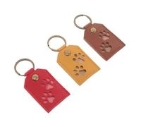 SUPVOX 3pcs Pet Hair Memory Keychain Transparent Square Dog and Cat Hair Keepsake Pendant for Pet Owners for Memorial and Remembrance Brown Red Yellow