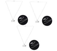 SUPVOX 3pcs Pet Paw Bone Shape Ash Keepsake Necklace Stainless Steel Memorial Jewelry for Pet Ashes High-temperature Resistant Pendant