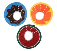 SUPVOX 3Pcs Pet Post-Operative Elizabethan Collar Set for Cats and Dogs, Soft Breathable Anti-Bite Cone Neck Protection, Medium Size Doughnut Collar for Surgery and Grooming
