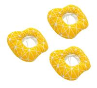 SUPVOX 3pcs Pet Recovery Collar for Cats and Dogs Adjustable Licking Soft Memory Foam Breathable and Lightweight Design for Healing Yellow Linen