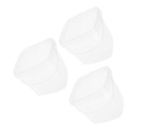 SUPVOX 3pcs Plastic Buckets with Lids and Handles 2l Square Airtight Food Storage Containers for Kitchen Snacks Ice Cream Fruit