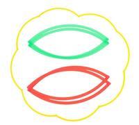 SUPVOX 3pcs Plastic Math Set Circles for Primary School Mathematics Experiment Equipment Teaching Aids for Boys and Girls Education Toys and Teacher Supplies Random Color