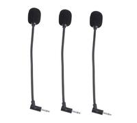 SUPVOX 3pcs Portable Computer and Phone Microphones Straight Cutting Small Microphone Set with 2 Mono Channels, 3-pole Stereo, 4-pole Pin for Home and Office Use