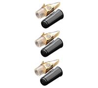 SUPVOX 3pcs Professional Saxophone Parts Metal Ligature Cap for Alto Sax Design Enhanced Sound Quality