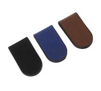 SUPVOX 3PCS PU Leather Money Clip Wallet Set Cash Clip Card Organizer with Wallet Clamp Business Card Holder Insert in Blue Brown Black