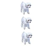 SUPVOX 3pcs Raincoat for Small Dogs Transparent Hooded Poncho Dress White for Rainy Days Keeps Your Pet Dry and Comfortable