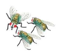 SUPVOX 3pcs Realistic Plastic Fake Flies Lifelike Insect Models Solid Construction Vivid Colors for Halloween Party Favors April Fools Day Pranks Home Decor and Photography Props