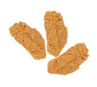 SUPVOX 3pcs Realistic Simulated Fried Chicken Wings Model Sturdy Food Decor for Themed Events Home Use for Photography Props Stage Performances