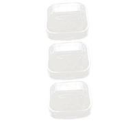 SUPVOX 3pcs Reptile Pet Feeder Bowl Thickened Glass Container for Tortoise Lizard Snails Animals Easy to Clean Round Design Feeding Basin