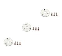 SUPVOX 3pcs round Guitar Jack Plate Indented Metal Plate for Electric Guitar Bass Screws Jack Socket