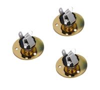 SUPVOX 3pcs Round Guitar Jack Plug Socket Guitar Pickup Output Input Jack Plug for Electric Accessories Gold Sockets