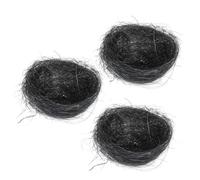 SUPVOX 3pcs Royal Blue Artificial Bird Nests Easter Egg Nest Handmade Mini Decor for Candy and Egg Display