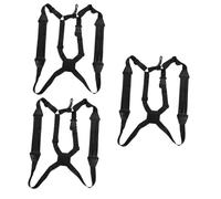 SUPVOX 3pcs Saxophone Double Shoulder Strap Harness for Alto Tenor Soprano Saxophones Comfortable Design for Reduced Neck Pain for Professional Junior Musicians Black