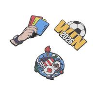 SUPVOX 3pcs Shirt Badge Pins Clothes Enamel Pins Versatile Style Accessory Alloy Material Scratch Resistant Easy to Attach Football Fans Casual Occasions Celebration Souvenir