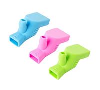 SUPVOX 3pcs Silicone Faucet Extender for Sink Water Guide Green Blue Pink Easy Install Hand Washing Extension for Bathroom Faucets