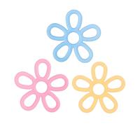SUPVOX 3pcs Silicone Finger Strengthener Hand Grip Trainer with Flower Shape Three Resistance Levels for Musicians Typists and Athletes Portable Hand Exercisers for Finger and Wrist