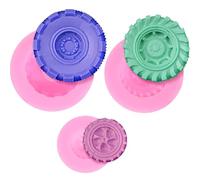 SUPVOX 3pcs Silicone Tire Shape Cake Baking Molds Set Fondant Chocolate Tire Moulds for DIY Desserts and Candy Making Non-Stick Pattern Baking Tools for Home Kitchen
