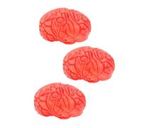 SUPVOX 3pcs Simulated Brains for Halloween Scary Fake Organ Realistic Human Brain Model Lightweight Compact for Teaching Demonstration Haunted House