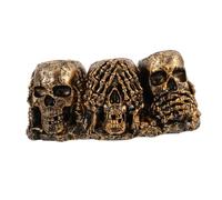 SUPVOX 3pcs Skull Shaped Succulent Planters Hear See Speak No Evil Skeleton Flower Pots for Indoor and Outdoor Decor Unique Halloween Centerpiece Gothic Style Planter Vases