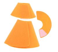 SUPVOX 3pcs Small Size Orange Anti-scratch Soft Doughnut Cone Collar for Guinea Pigs Hamsters Squirrels and Small Pets Post-surgery Recovery Protective Neck Circles