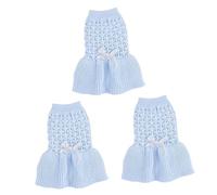 SUPVOX 3pcs Spring Sweater for Dogs and Cats Cute Two-legged Clothing Xxs Knitted Comfortable Wool Dress for Breeds for Everyday Wear and Photos